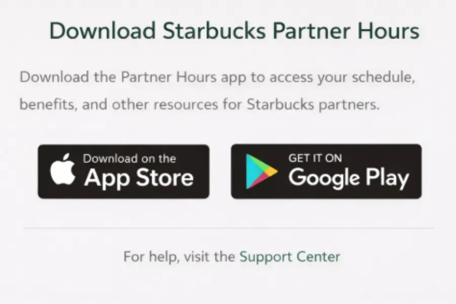 Starbucks Partner Hours Link
