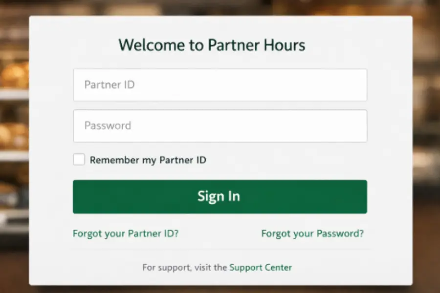 Starbucks Partner Hours Login link